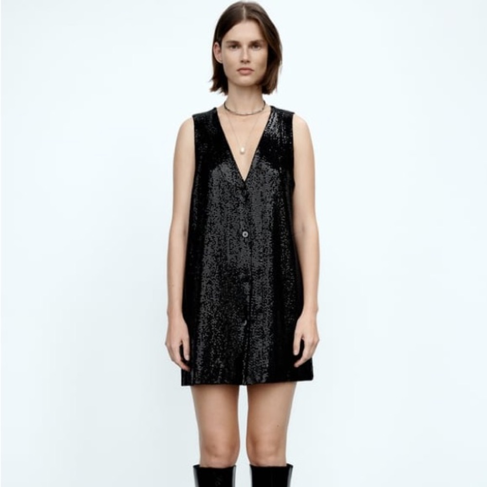 Zara sparkly Vest dress